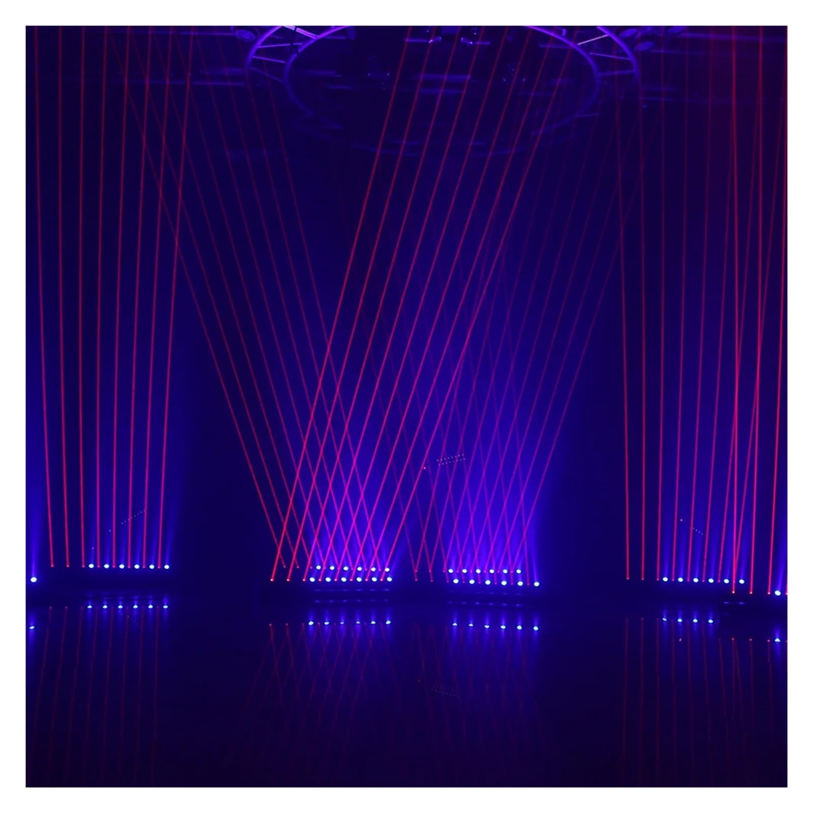Pełnokolorowa ruchoma głowica świetlna RGB 8 oczu, sterowanie DMX512, efekt świetlny na scenie, wesele, przyjęcie urodzinowe, DJ, dyskoteka Łatwa instalacja(300MW Red)