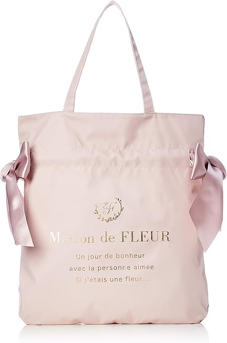 Amazon メゾン ド フルール Amazon限定ナイロンダブルリボントートバッグ 8s94f0j1400 Pink Maison De Fleur メゾン ド フルール トートバッグ