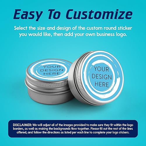 Vista 935 de DayStar Custom Signs & Design - 100 adhesivos de vinilo personalizables, con texto, imagen, diseño y logotipo; adhesivos para logotipo de embalaje