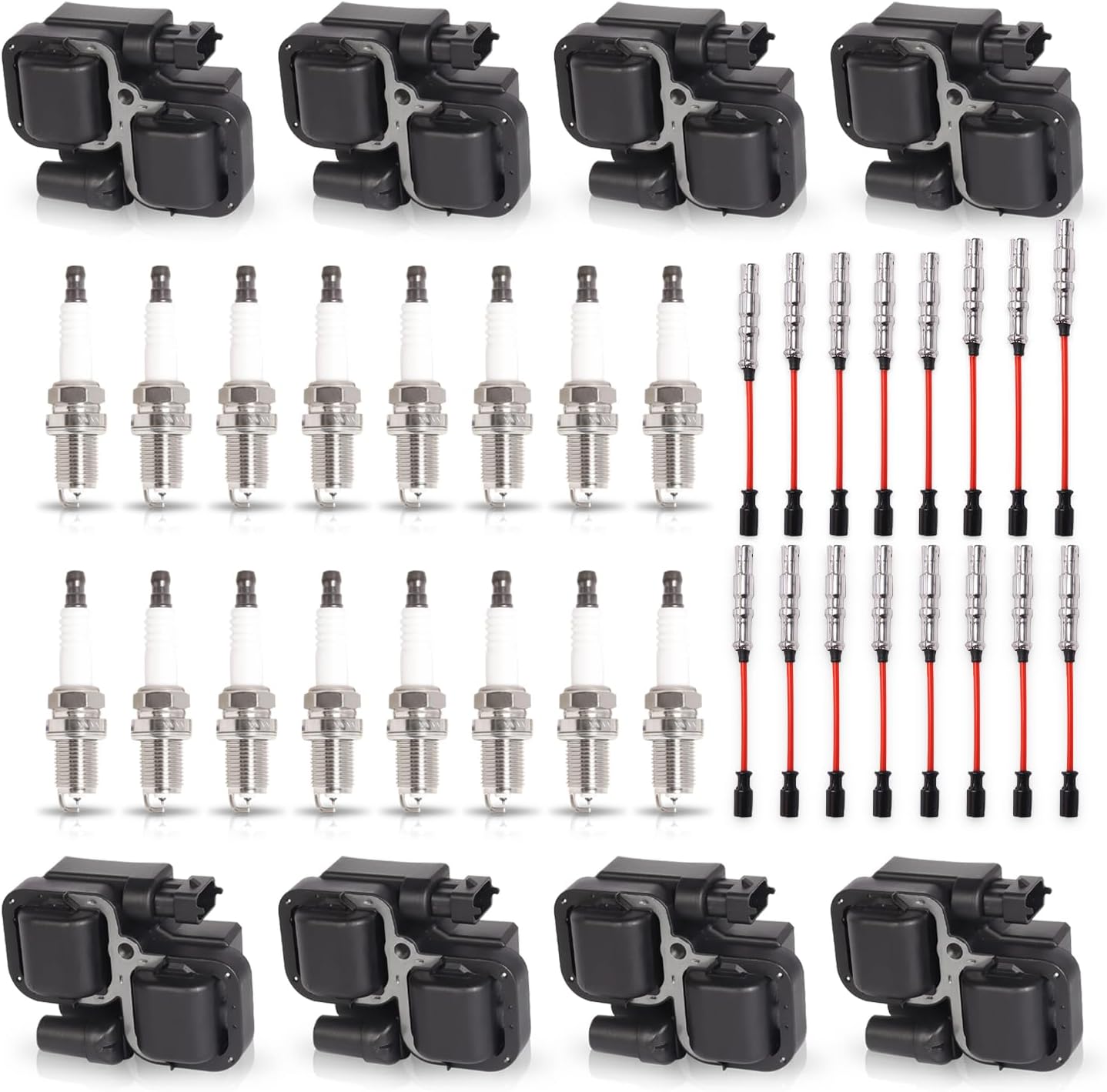 ENA Set of 6 Ignition Coil with Wire Set Compatible with Mercedes-Benz Crossfire C240 C280 C32 C320 CLK320 E320 ML320 ML350 SLK32 SLK320 2.6L 2.8L 3.2L 3.7L Replacement for 0001587303 UF359 C1361