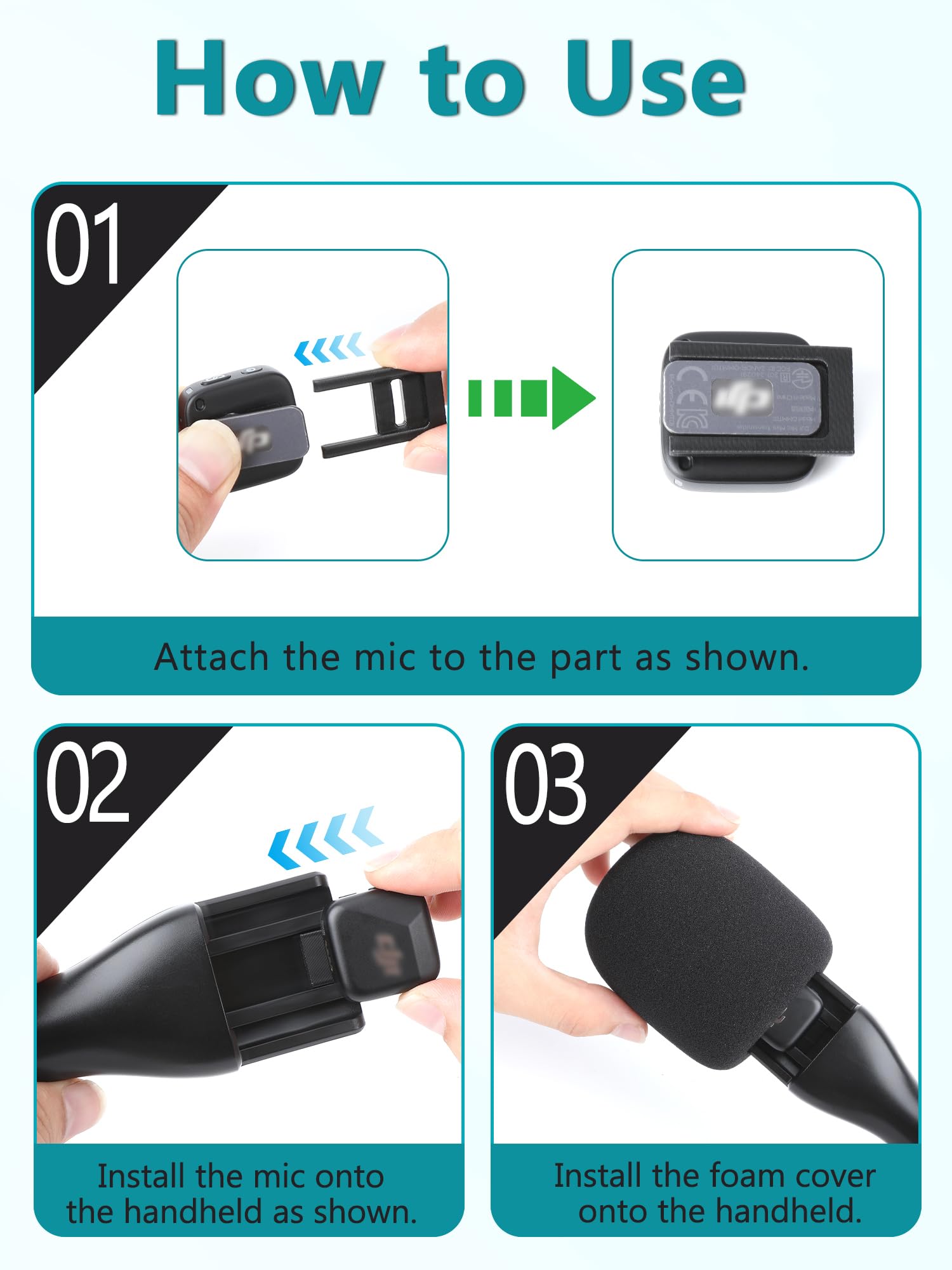 YOUSHARES Interview Handle for DJI Mic Mini - Image 3