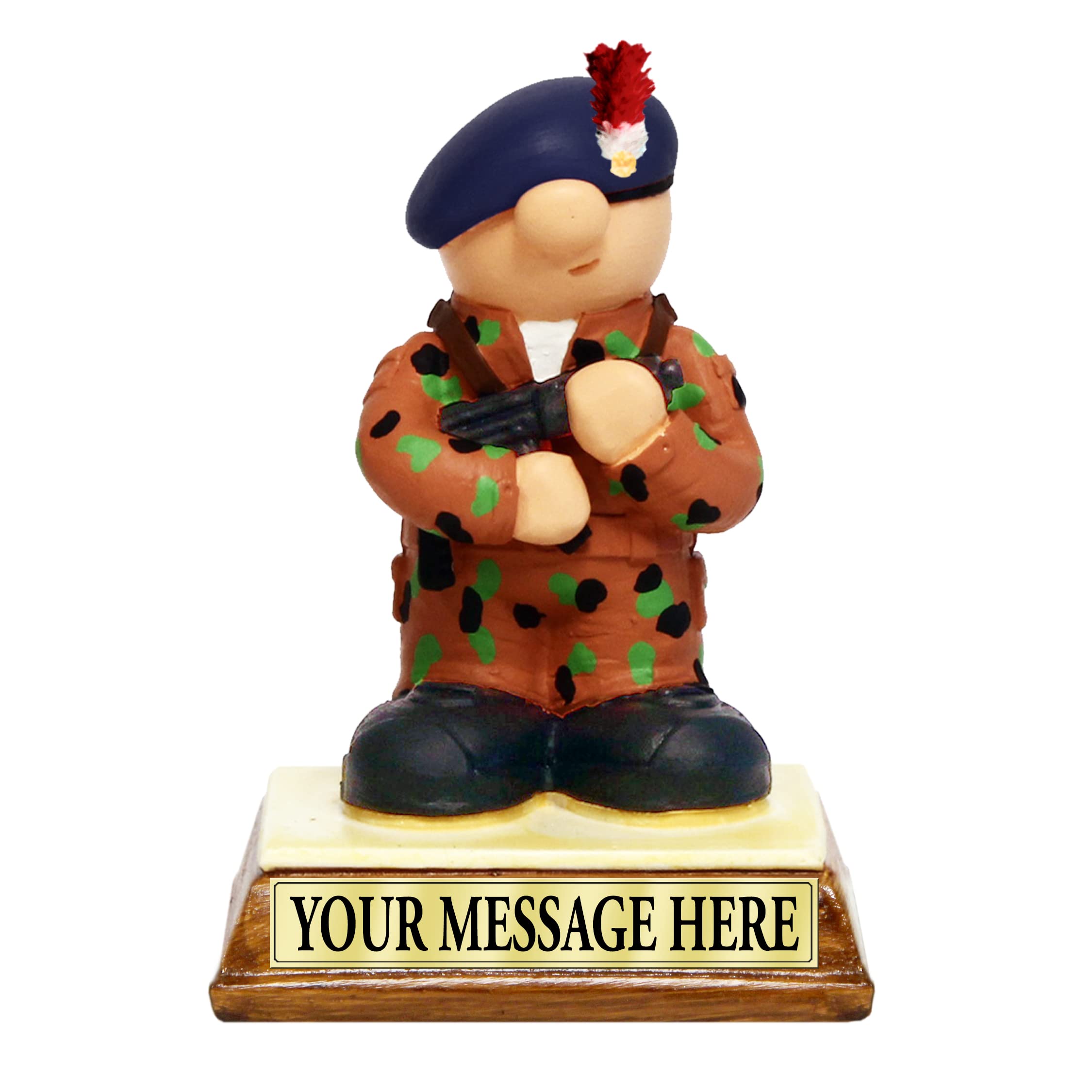 Kerr Characters Royal Regiment of Fusiliers Soldier Figurine - Personalised Gift for Him - Beige - Christmas, Birthday, Graduation, Thank You