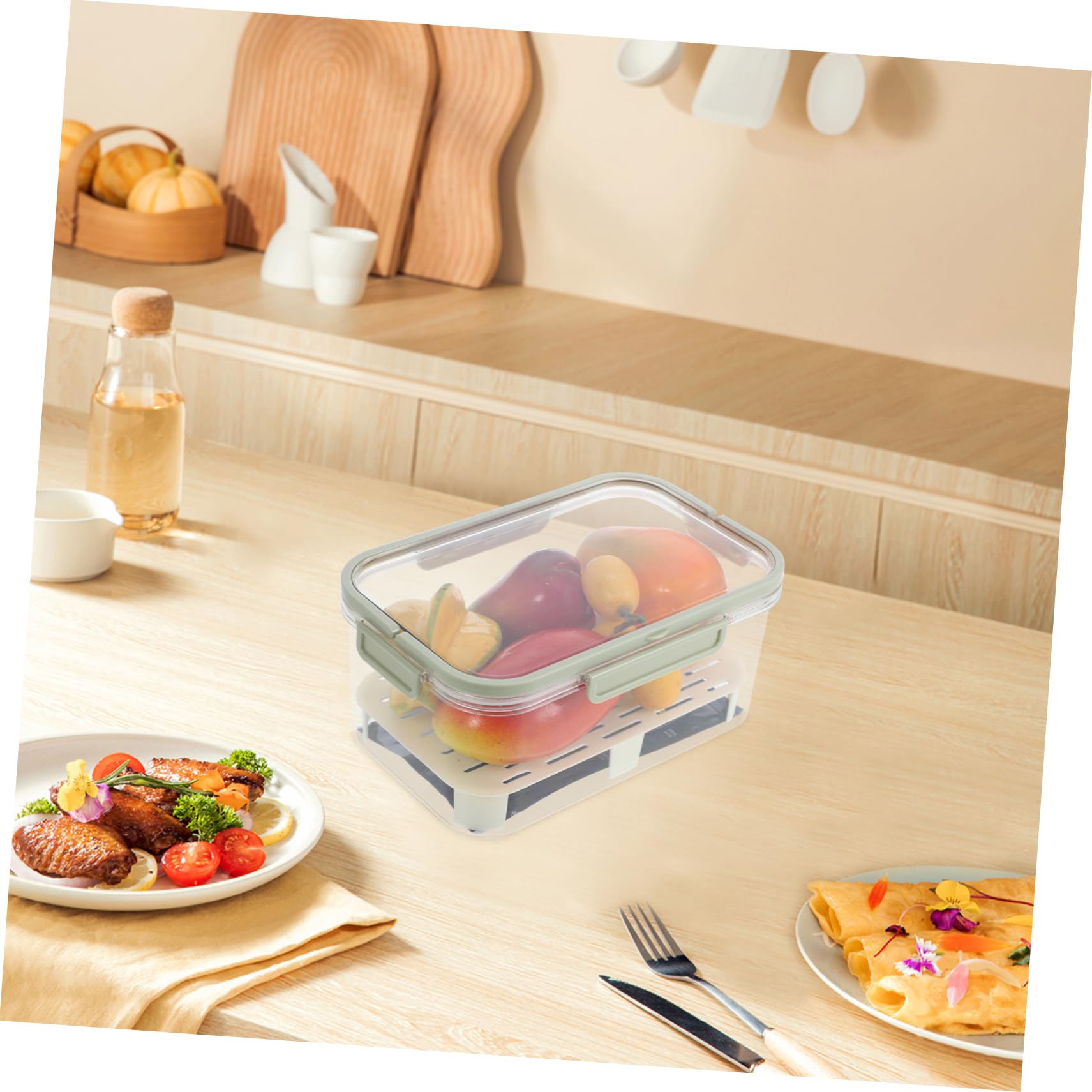 PRETYZOOM 3 Unidades De Refrigerador Pequeño Para Verduras Refrigerador Aire Libre Refrigeradores De Cocina Contenedores Para Alimentos Cajas De Refrigerios Contenedor De