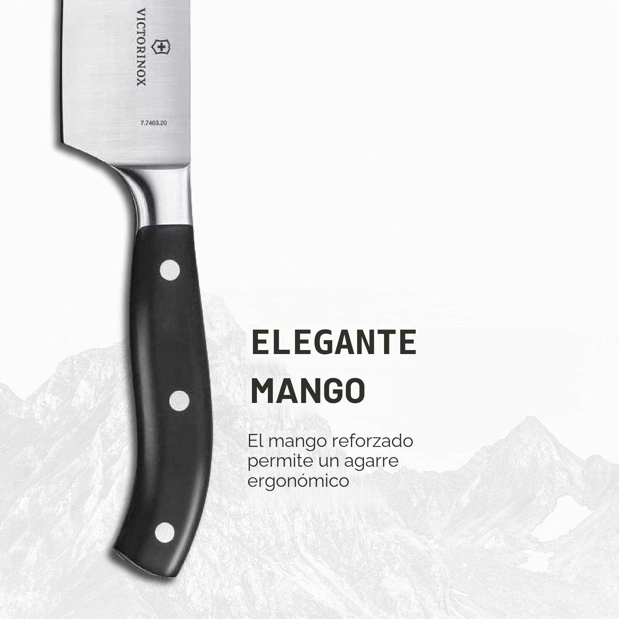Victorinox Grand Maître, set de cocina profesional, 3 piezas, afilado recto, extra afilado, mango de plástico robusto, negro