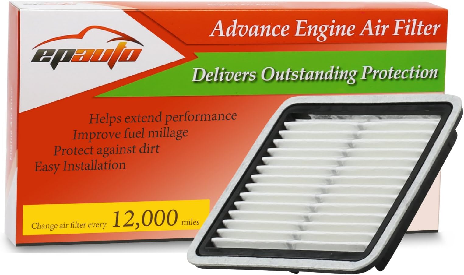 EPAUTO GP997 (CA9997) Replacement for Subaru Rigid Panel Engine Air Filter Replacement for Impreza (2008-2016),Legacy(2005-2019),Outback(2005-2019),WRX(2015-2021),Forester(2009-2018)