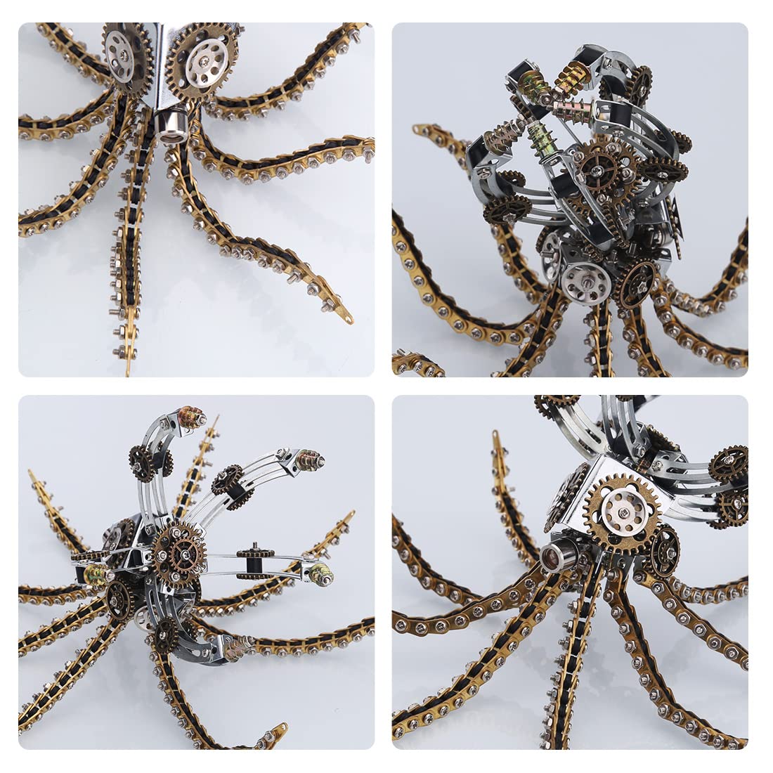 Puzzle 3D metalu, 1060 elementów ośmiornicy, zestaw modeli metalowych 3D, wycinany laserowo model, mechaniczna układanka
