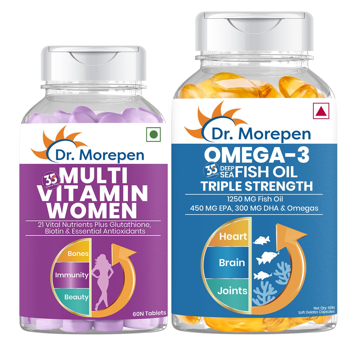 DR. MOREPEN Multivitamin Women & Omega 3 Triple Strength (B09K481KM3) Amazon Price History, Amazon Price Tracker
