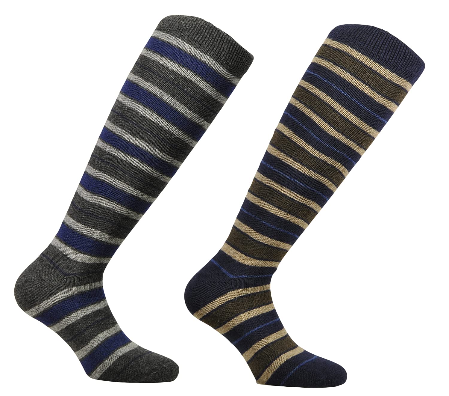 (6 PARA) Kaulet podarunkowy "Dolomity" z 6 parami długich skarpet męskich, wielobarwne różne wzory w bardzo wysokiej jakości przędzy LANA-CASHMERE - 100% Made in (Brescia) Włochy, multicolor, rozmiar