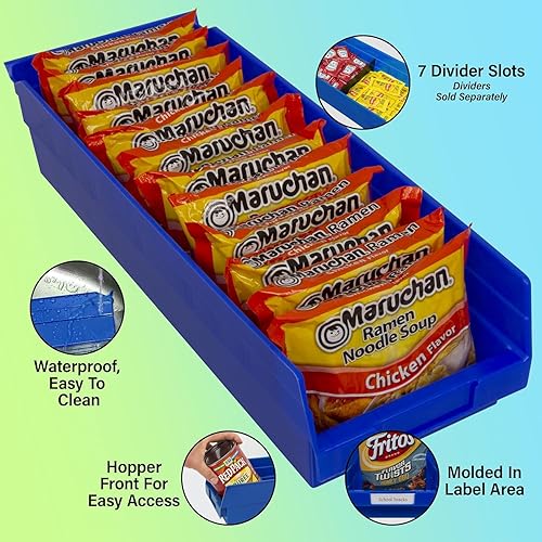 Miniatura 3 de Akro-Mils 30138 Contenedores de plástico para organizar y almacenar contenedores para armario, armario de cocina u organización de despensa, 18