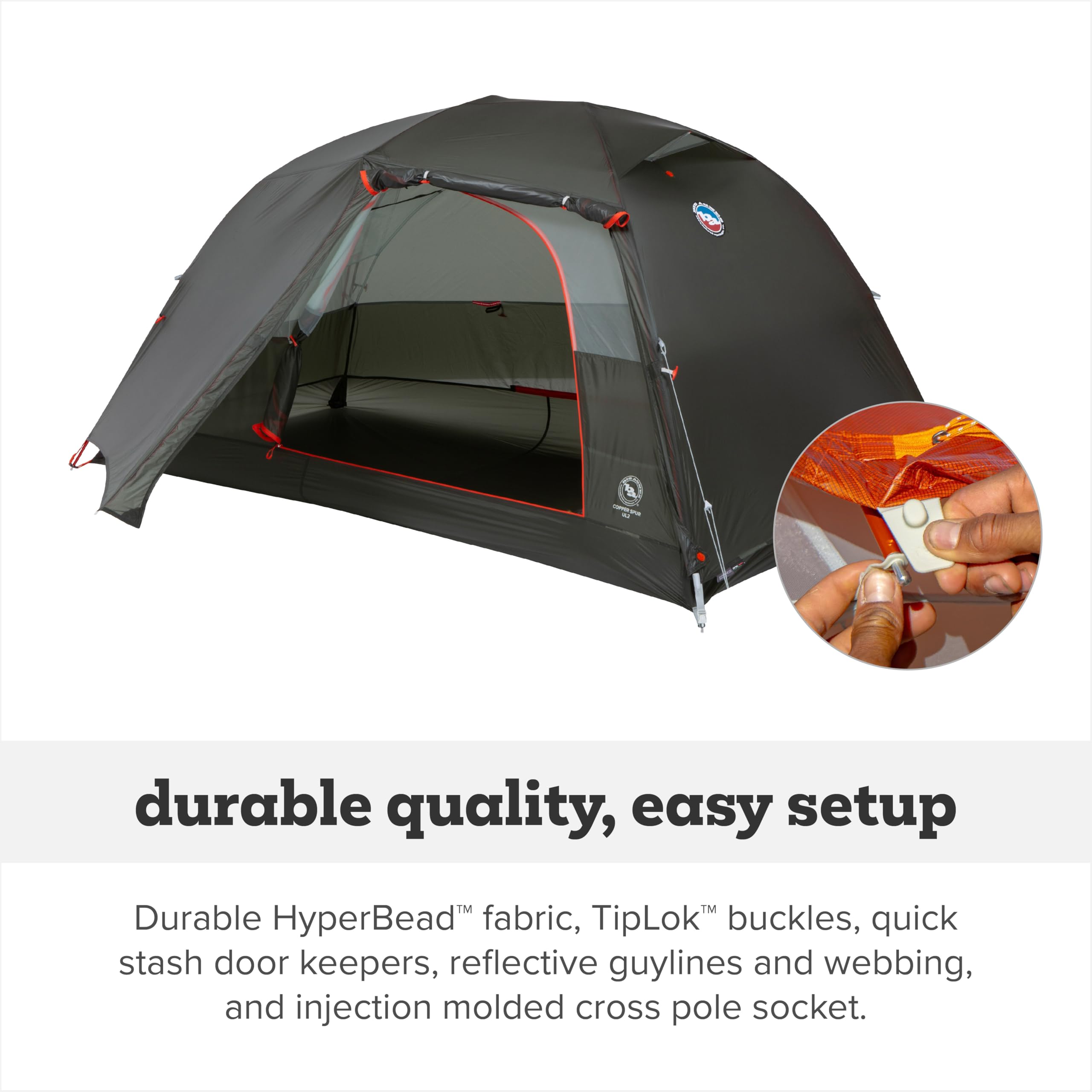 Big Agnes Copper Spur UL - Backpacking Tent | Ultralight 3-season waterproof tent with high-volume design, dual vestibules and DAC anodized poles