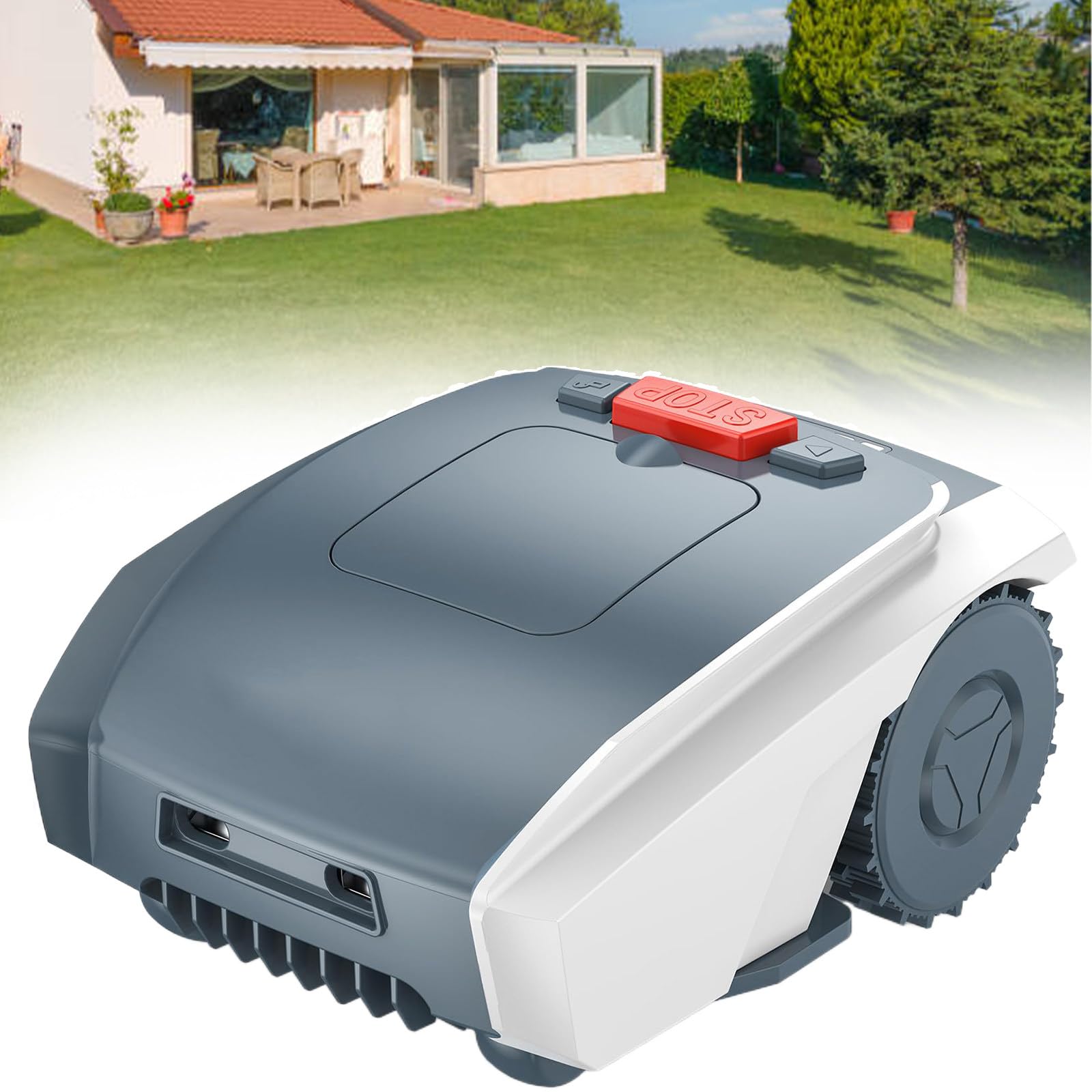 Cortacésped robótico, carga automática, autopropulsado, ancho de corte de 19 cm, alturas de corte ajustables 20-60 mm, solución eficiente de corte automático de césped