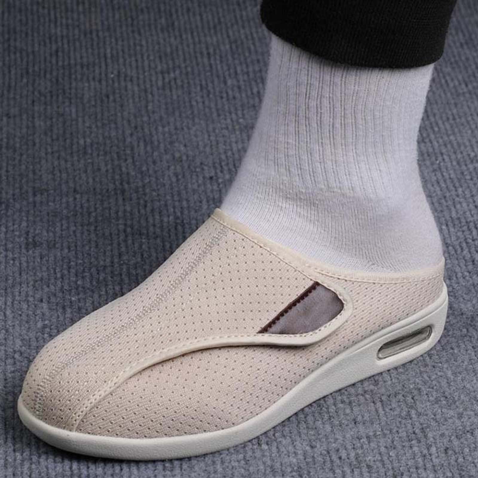 Diabetiker Hausschuhe Extra Breite,Orthopädische Diabetische Schuhe, Damen Diabetes Schuhe Air Cushion,Senioren-Diabetikerschuhe EU 37(24cm/9.4in