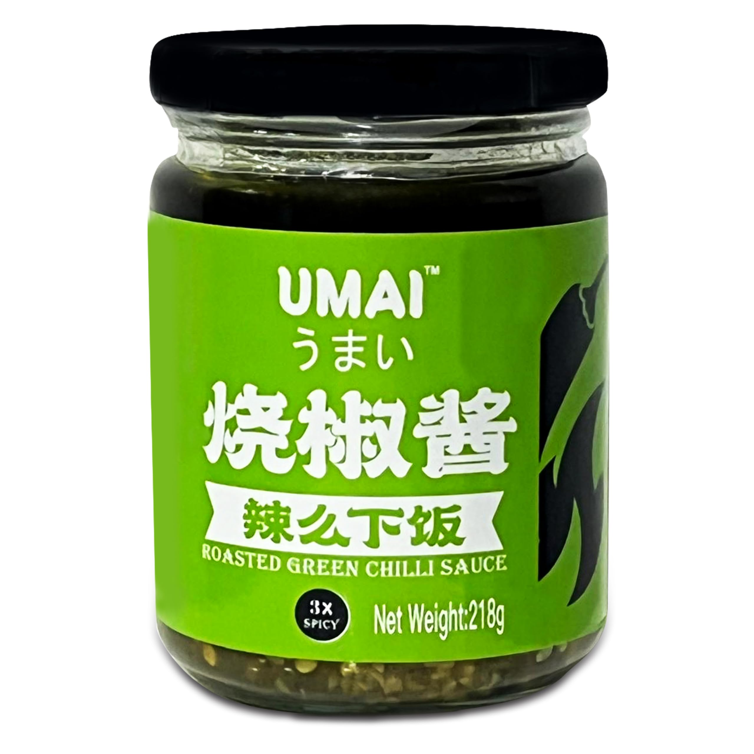 UMAI Roasted Green Chili Oil Sauce 218g | 3X Spicy | With Flame Roasted Diced Green Chilis | Chicken Flavoured Sauce | Authentically Chinese | Contains Oyster Sauce & Garlic (B0D76CTH16) Amazon Price History, Amazon Price Tracker