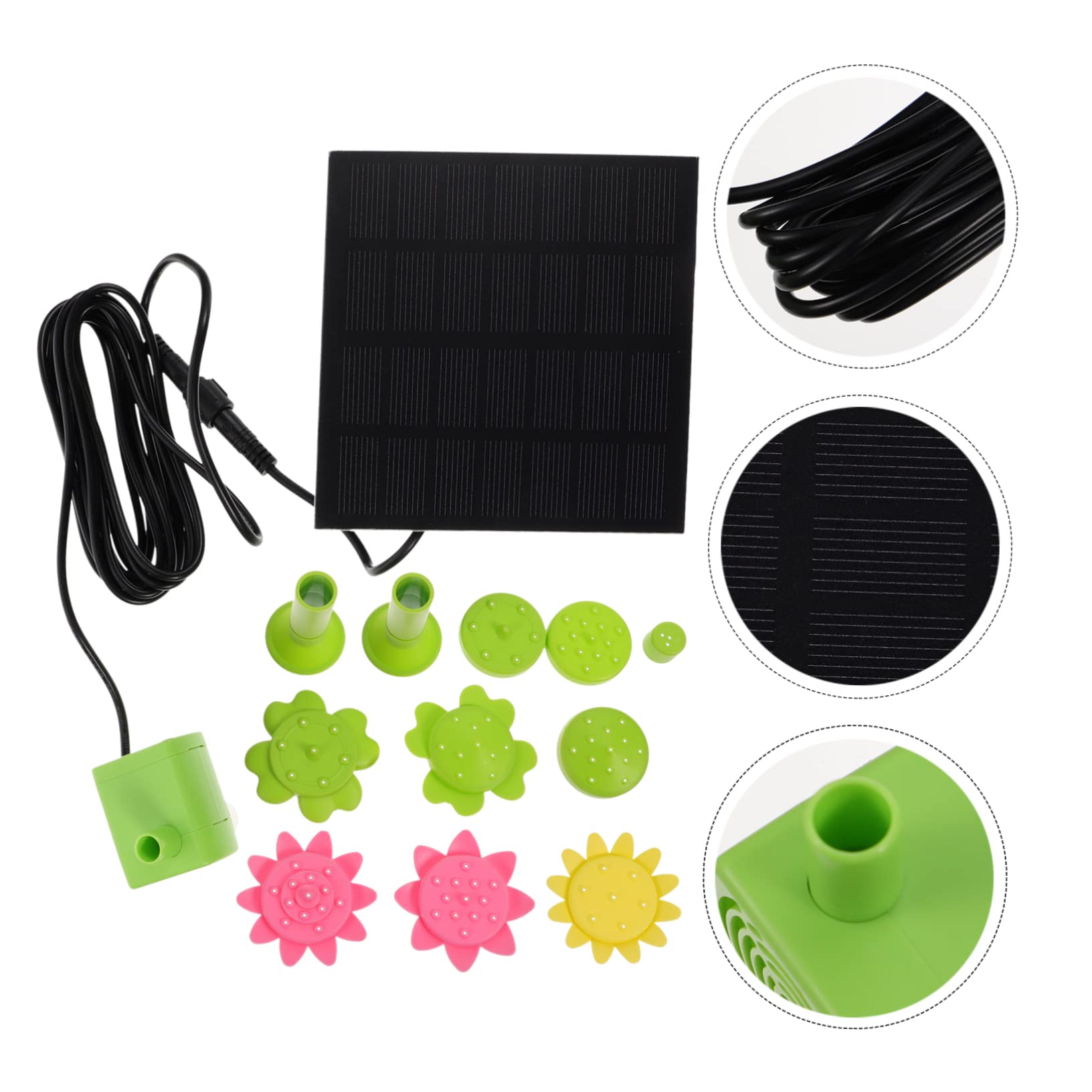 Pompa Solare per Fontana da Esterno Decorativa, Automatica, Plastica | Cortili Risparmio Energetico Spazi Verdi Attraente e Aspetto Creativo Energia Solare