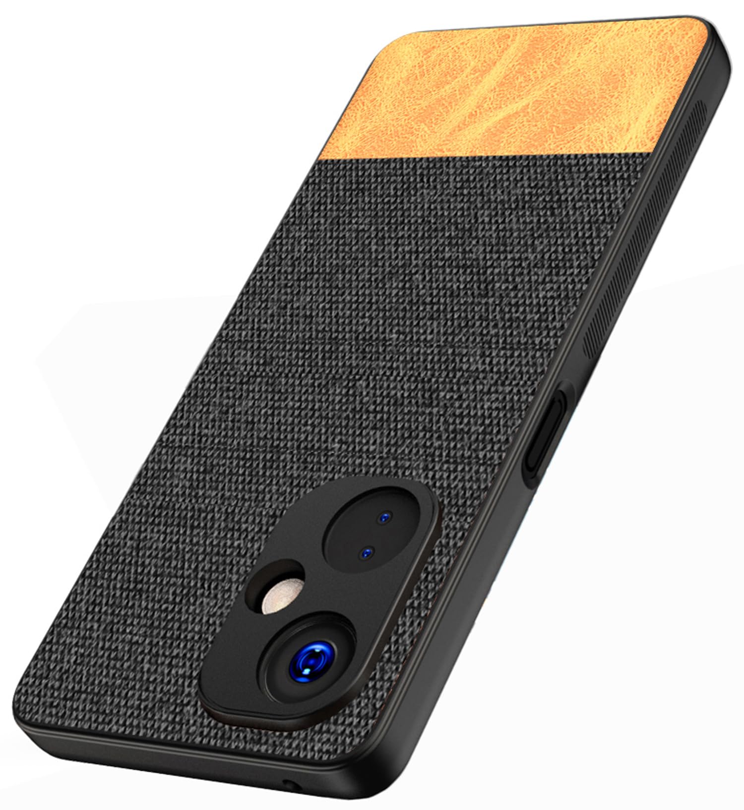 Kapa Soft Fabric & Leather Hybrid Protective Case Cover for OnePlus Nord CE 3 Lite | Shockproof Slim Hard Anti Slip Back Case (Black,Brown) (B0C78B9FLK) Amazon Price History, Amazon Price Tracker
