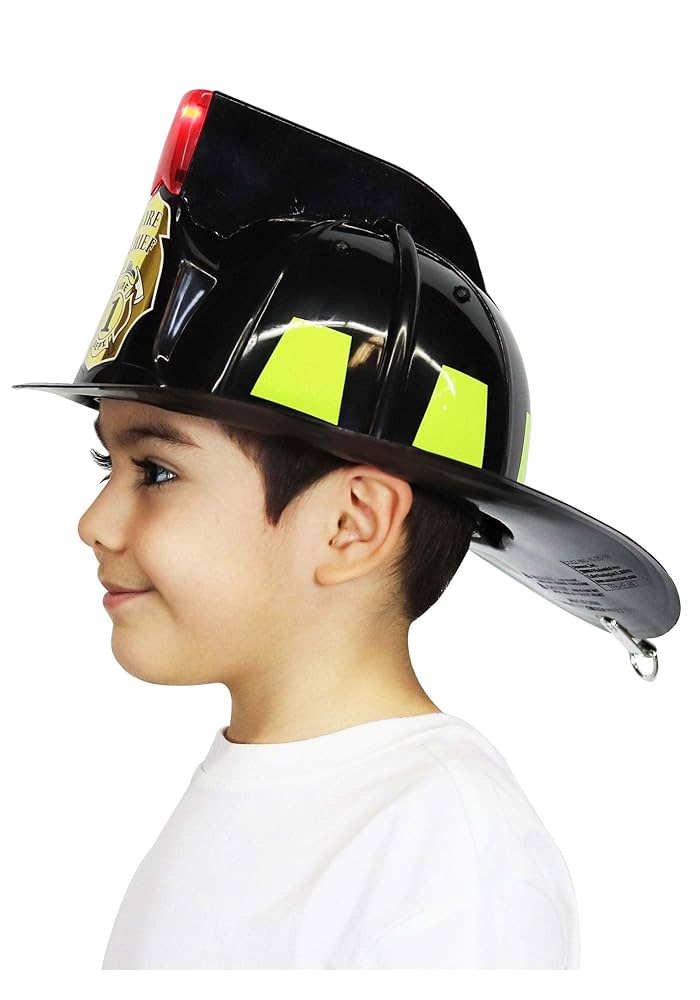 Amazon.com: Aeromax Fire Fighter Black Helmet W/Lights