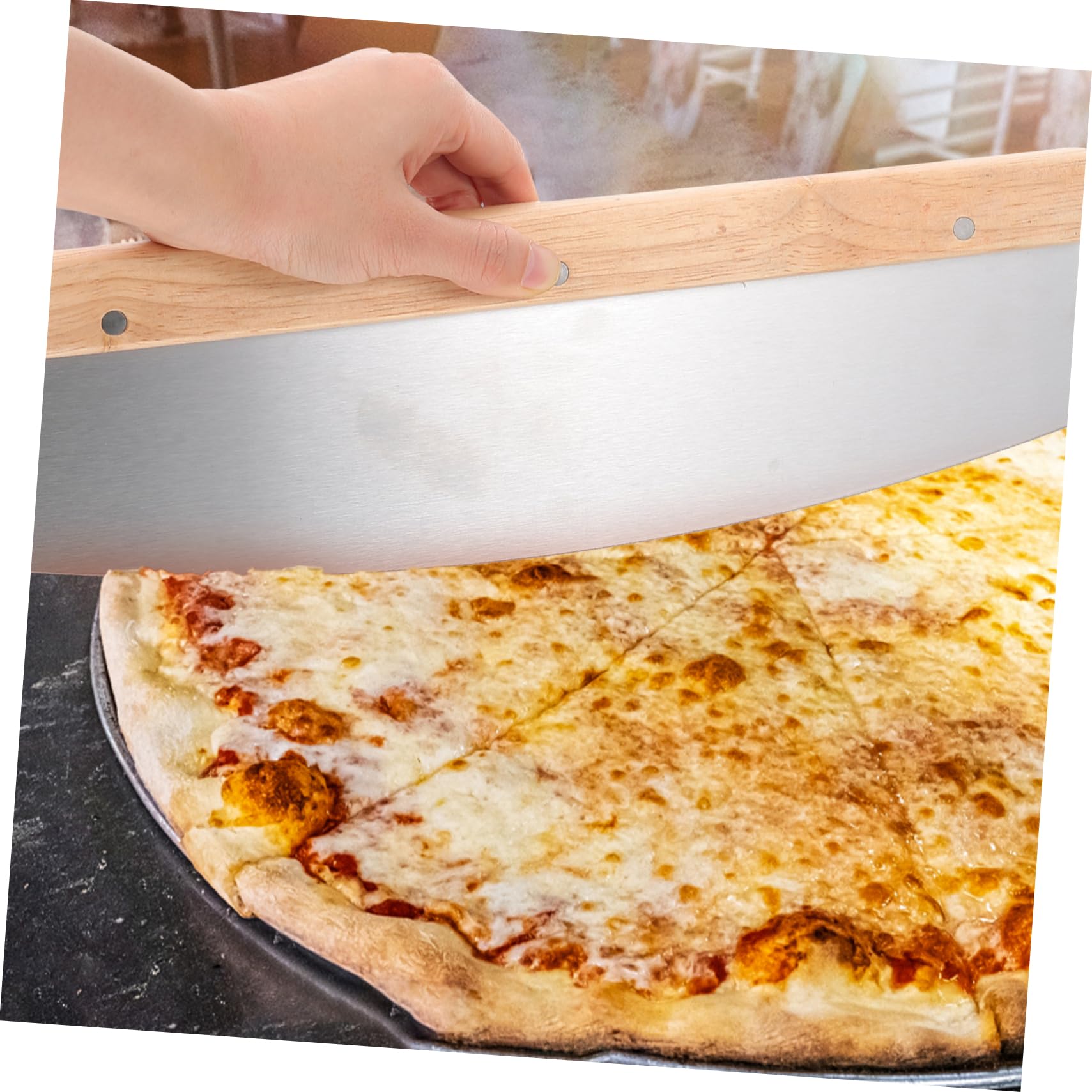 CIYODO Pizza Cutter with Ergonomic Handle Efficient Kitchen Gadget for and Sandwich Includes Protective Blade Cover for Safe Storage