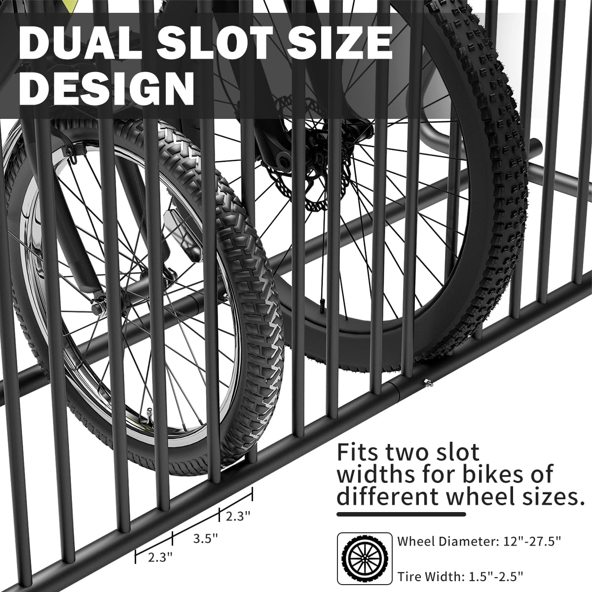 Commercial Grid Bike Rack-59" Length Single & Double Sided 10 Holders Floor Bike Parking Rack Stand, Bicycle Storage Stand for Garage,Store,School,Park Storage & Universities Power Coated Steel