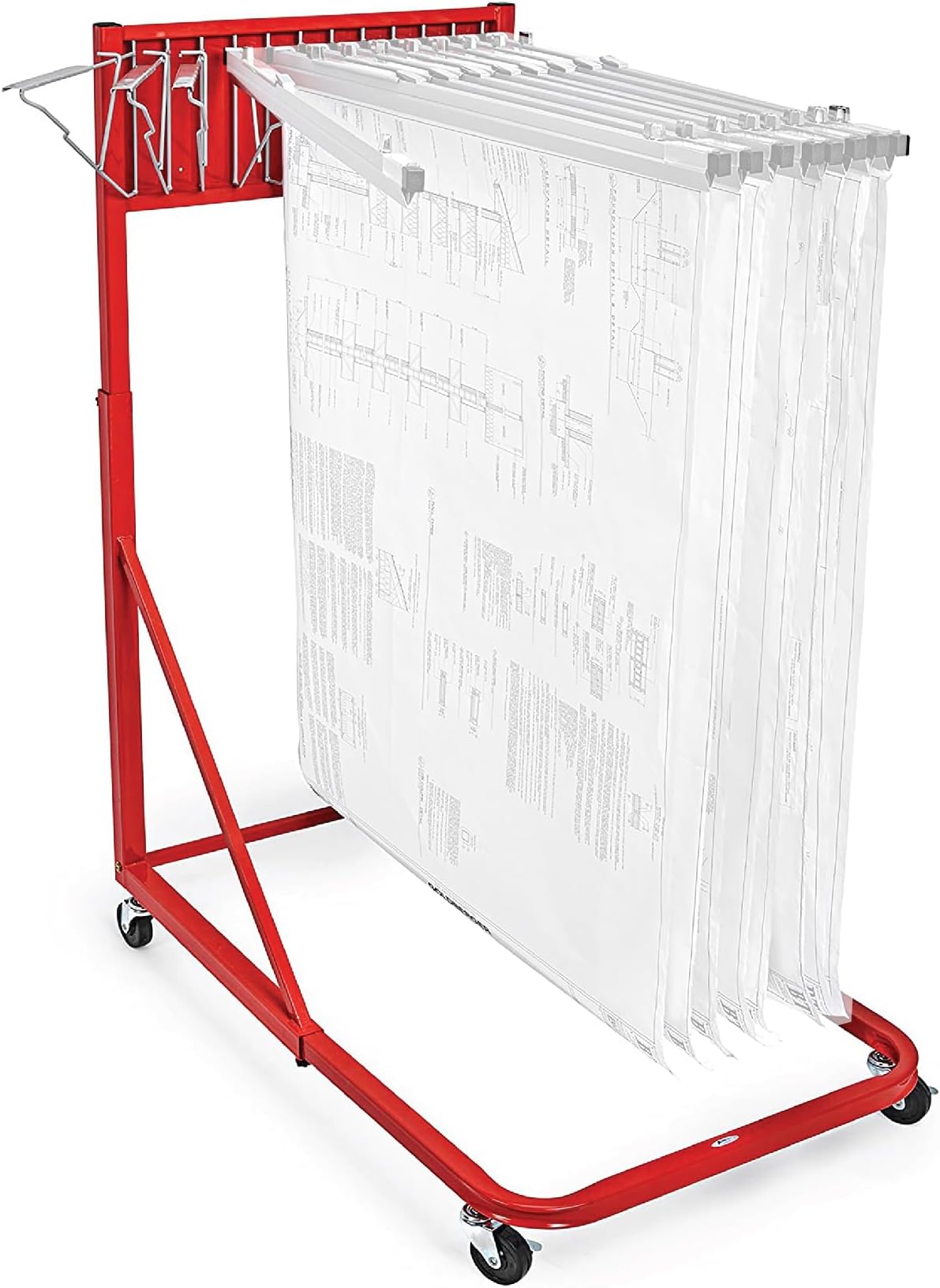 Adir Mobile Blueprint Storage Rack Construction Plan