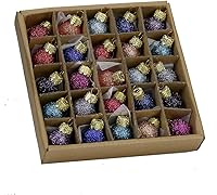 Vista 1 de Kurt S. Adler 0.78-Inch Glitter Glass Ball Ornaments, 25 Piece Set (C1962)