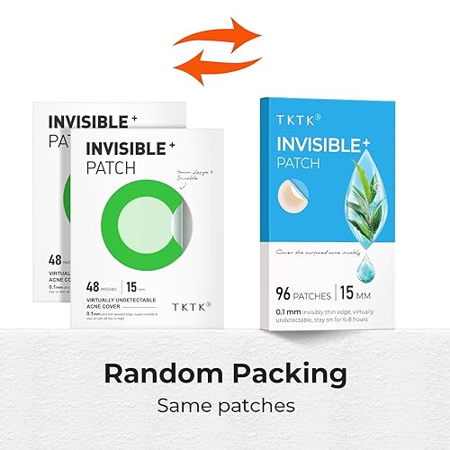 Miniatura 9 de TKTK Parches para espinillas  Parche invisible grande para acné de 0.591in para la cara con ácido salicílico, bordes extra finos de 0.0in para uso
