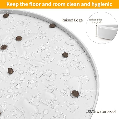 Miniatura 67 de KPWACD Tapete de alimentación de mascotas para perros y gatos, mantel individual de silicona para perros, antideslizante, impermeable, evita