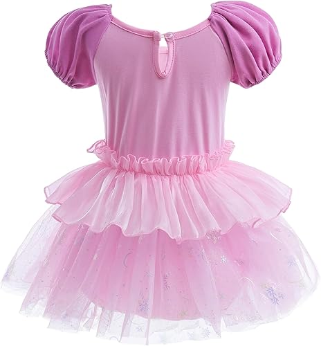Miniatura 9 de Vestidos de princesa para niñas pequeñas, disfraz de mameluco para cumpleaños, Navidad, Halloween con diadema de 0 a 18 meses