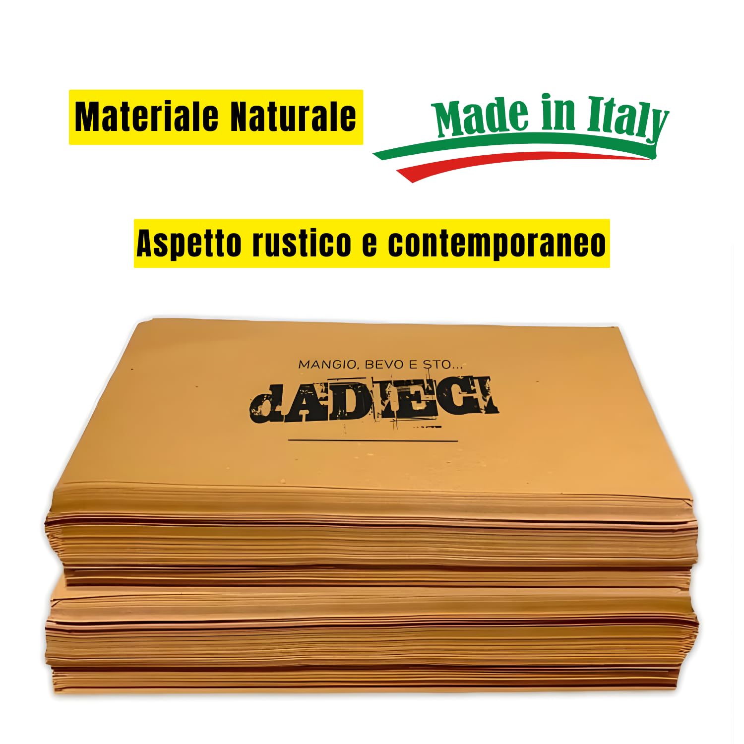 Stampitaly® 1000 Tovagliette Monouso Personalizzate 30x40cm con Logo, Made in Italy - Stampa Menù e Grafica - Tovagliette Usa e Getta Personalizzabili per Ristoranti e Bar in Carta Paglia 90 Gr/mq