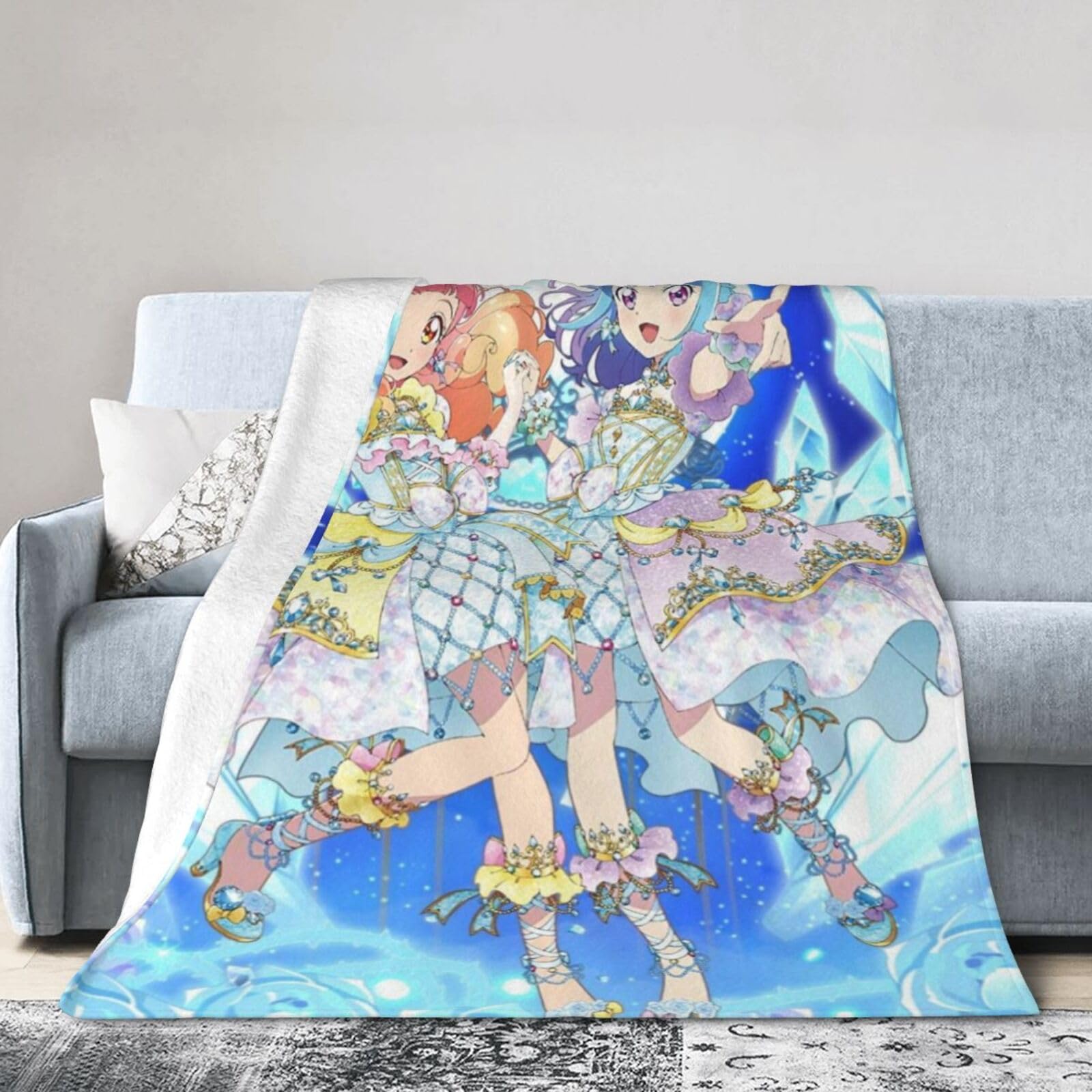 Amazon｜写真 アイカツ (6) フランネル毛布 シングル