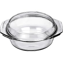 Simax 8593419414541 Round heatproof dish with lid 1L, one size, clear