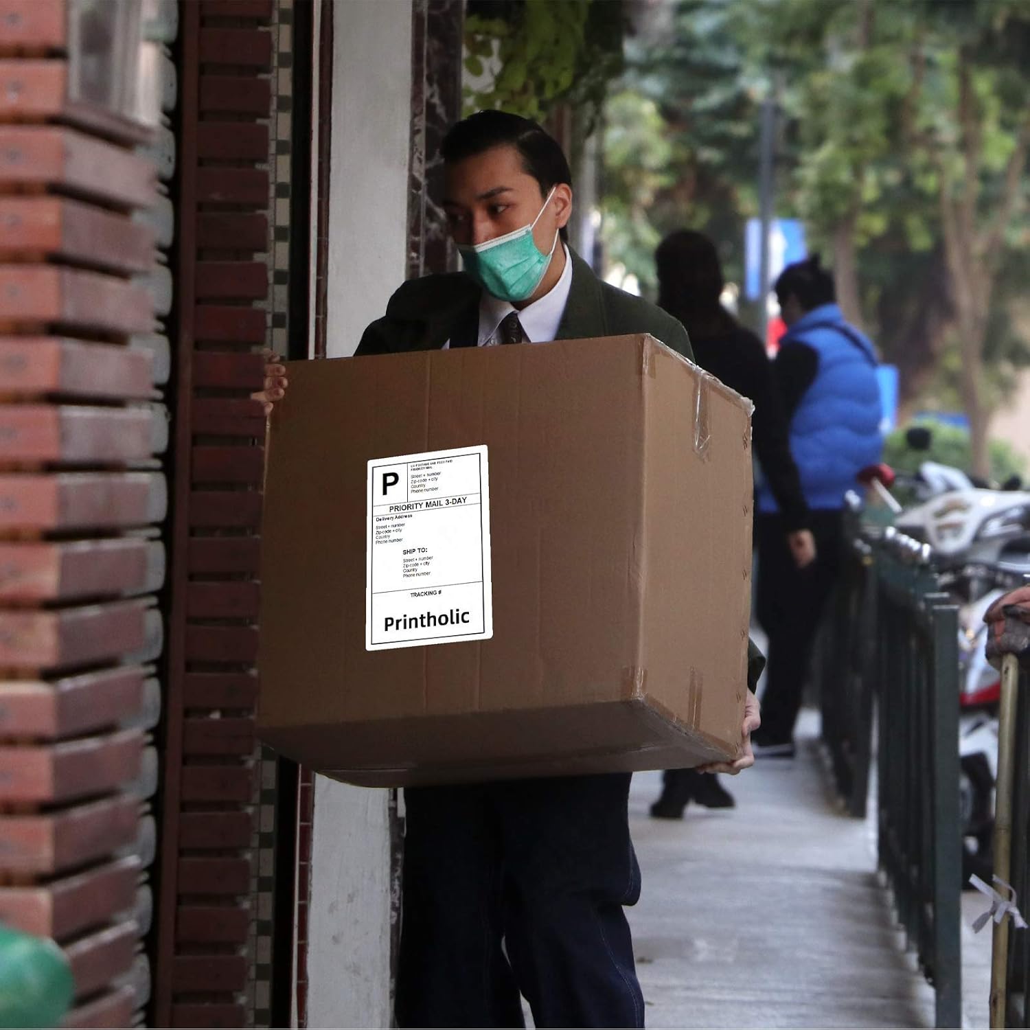 4" x 6" Fanfold Direct Thermal Labels, 500 Labels per Stack, 4 Stacks, White Perforated, Permanent Adhesive - Shipping Label Compatible for Zebra, Rollo, MUNBYN Thermal Printer - Image 7