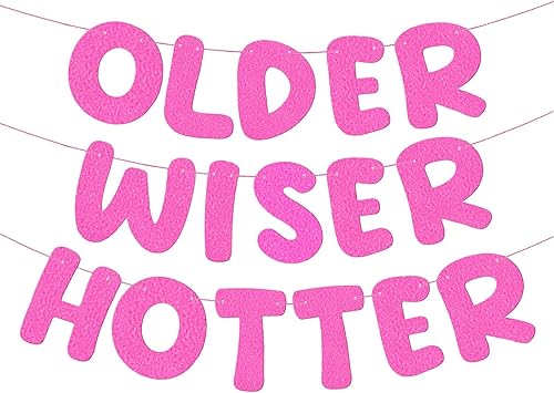 Miniatura 176 de Fulmoon Juego de 3 carteles de cumpleaños con purpurina para mujeres de 30, 40, 50, 60, 70, 80, cumpleaños, regalo (dorado)