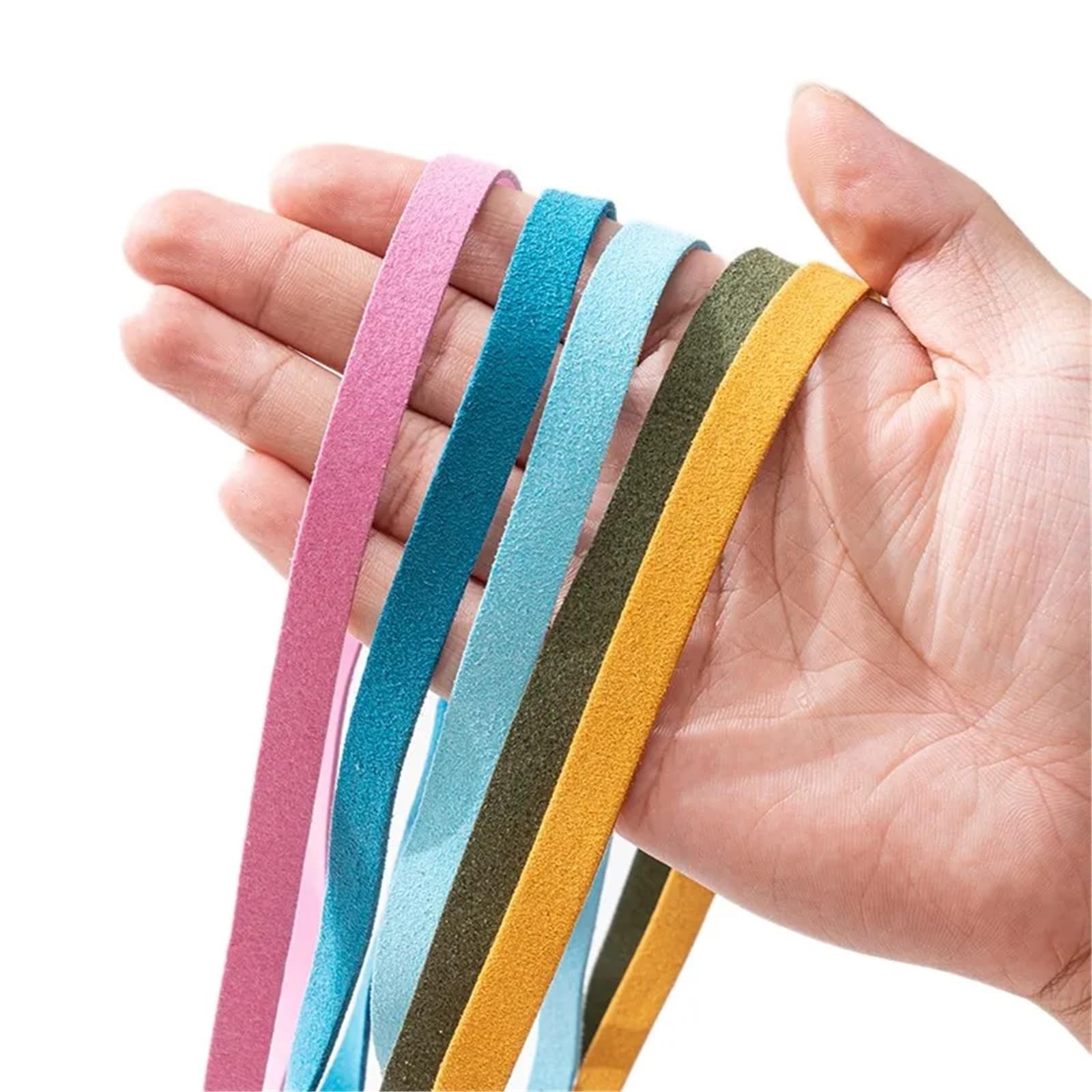 Sznurek ze sztucznej skóry zamszowej 10 sztuk płaski sznurek koronkowa nić dla DIY naszyjnik-bransoletka-chocker biżuteria rękodzieło akcesoria do rękodzieła(Ivory)