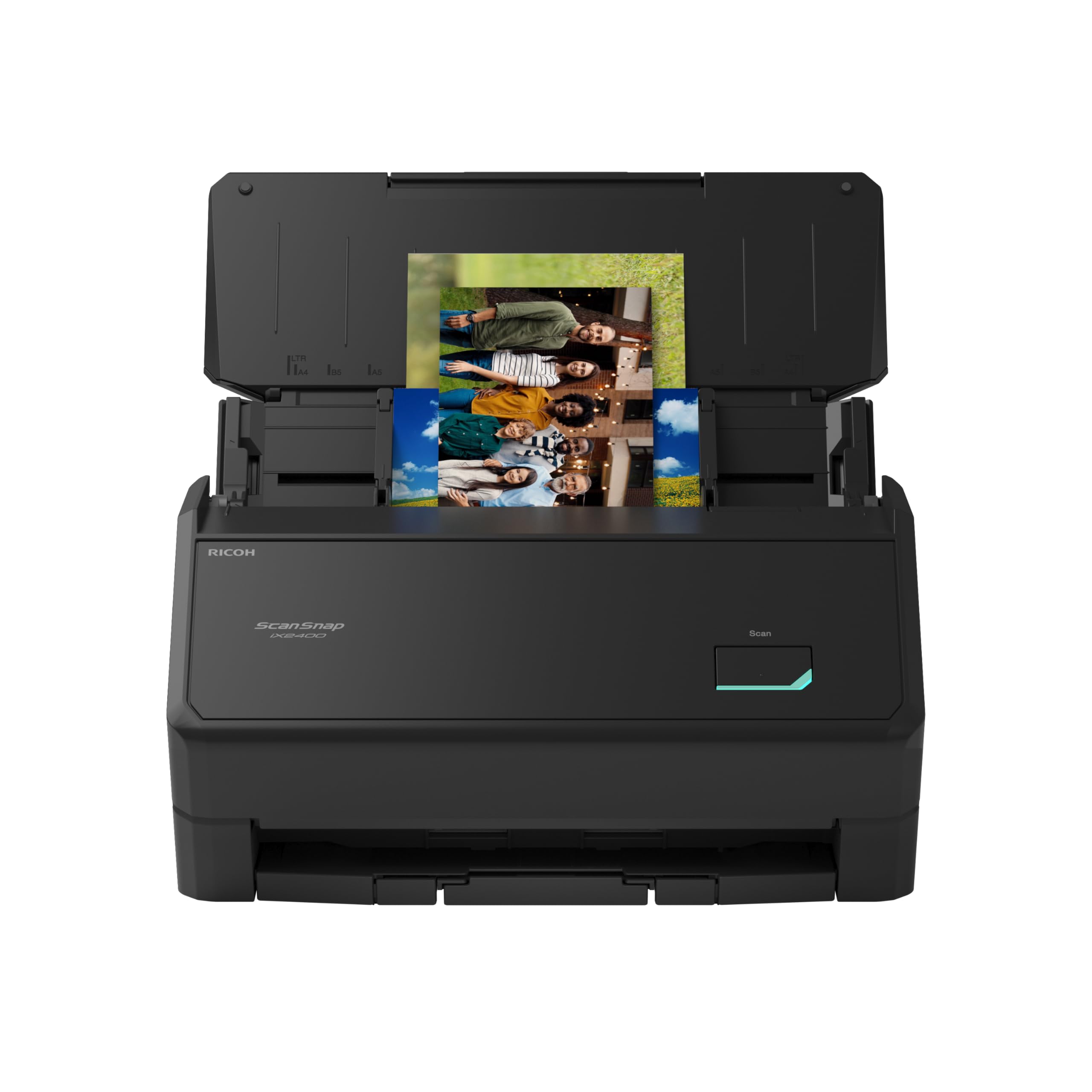 Ricoh ScanSnap iX2400 Dokumentenscanner A4 Duplex Touch-Screen USB3.2 Desktop-Scanner (45 S/min / 90 B/min) mit ADF Schwarz