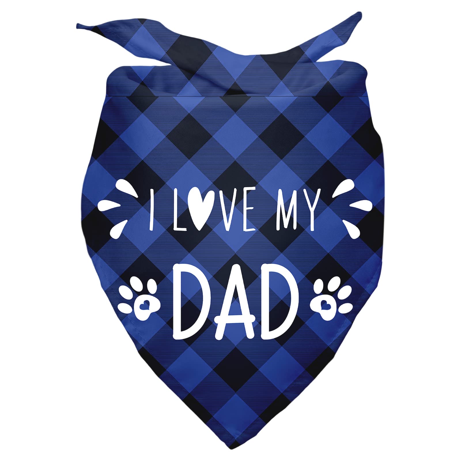 I Love My Dad Dog Bandana Gift for Dog Lover - Triangle Pet Scarf Decorations Accessories