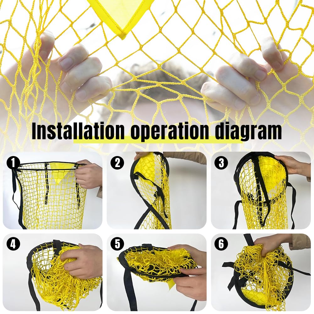 Red de Objetivo de Fútbol, Portería Plegable con Correas Ajustables para Entrenamiento de Tiro
