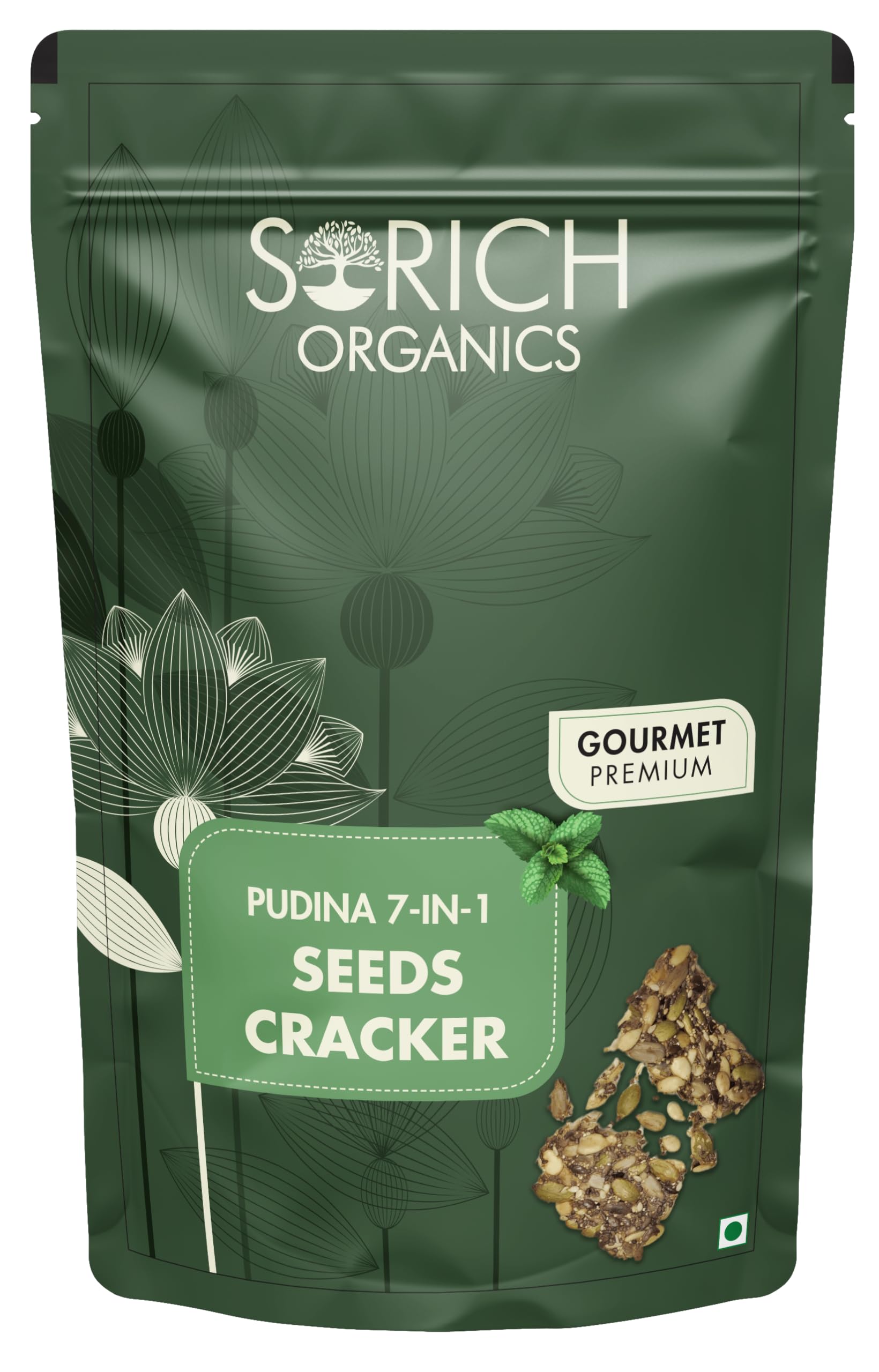 Sorich Organics Pudina 7-in-1 Seeds Cracker 200gm | Nut Mix Snack | Healthy Snacks | Mixed Seeds Crackers | High Protein Diet Snacks | High in Antioxidants, Potassium (B0CJJ6D1KB) Amazon Price History, Amazon Price Tracker