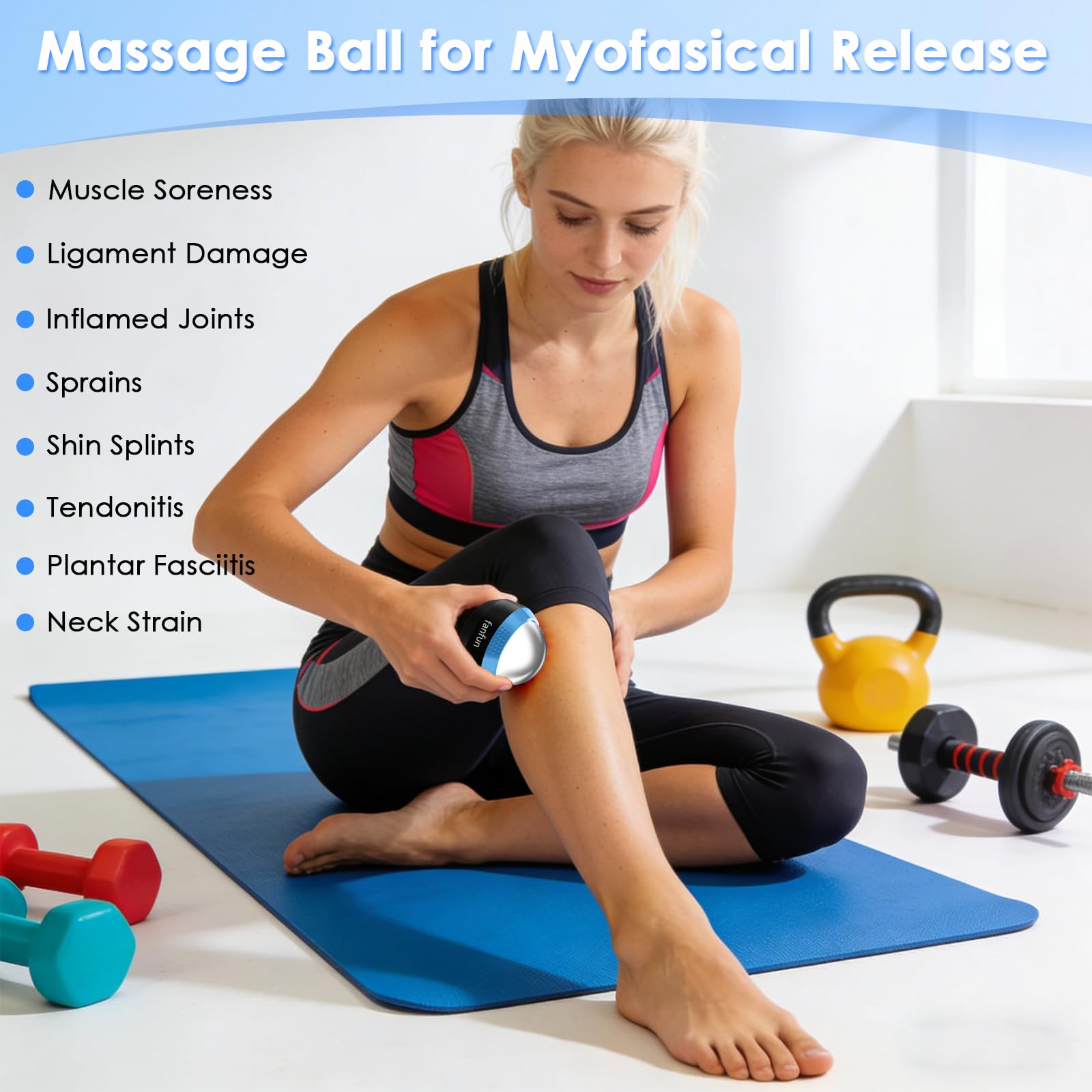 Cryosphere Balle De Massage à Froid – Balle De Massage Pour Soulager Le Froid Et La Chaleur, Relâchement Myofascial, Thérapie Des Points De Déclenchement, Mœuds Musculaires Masseur (Noir & Bleu)