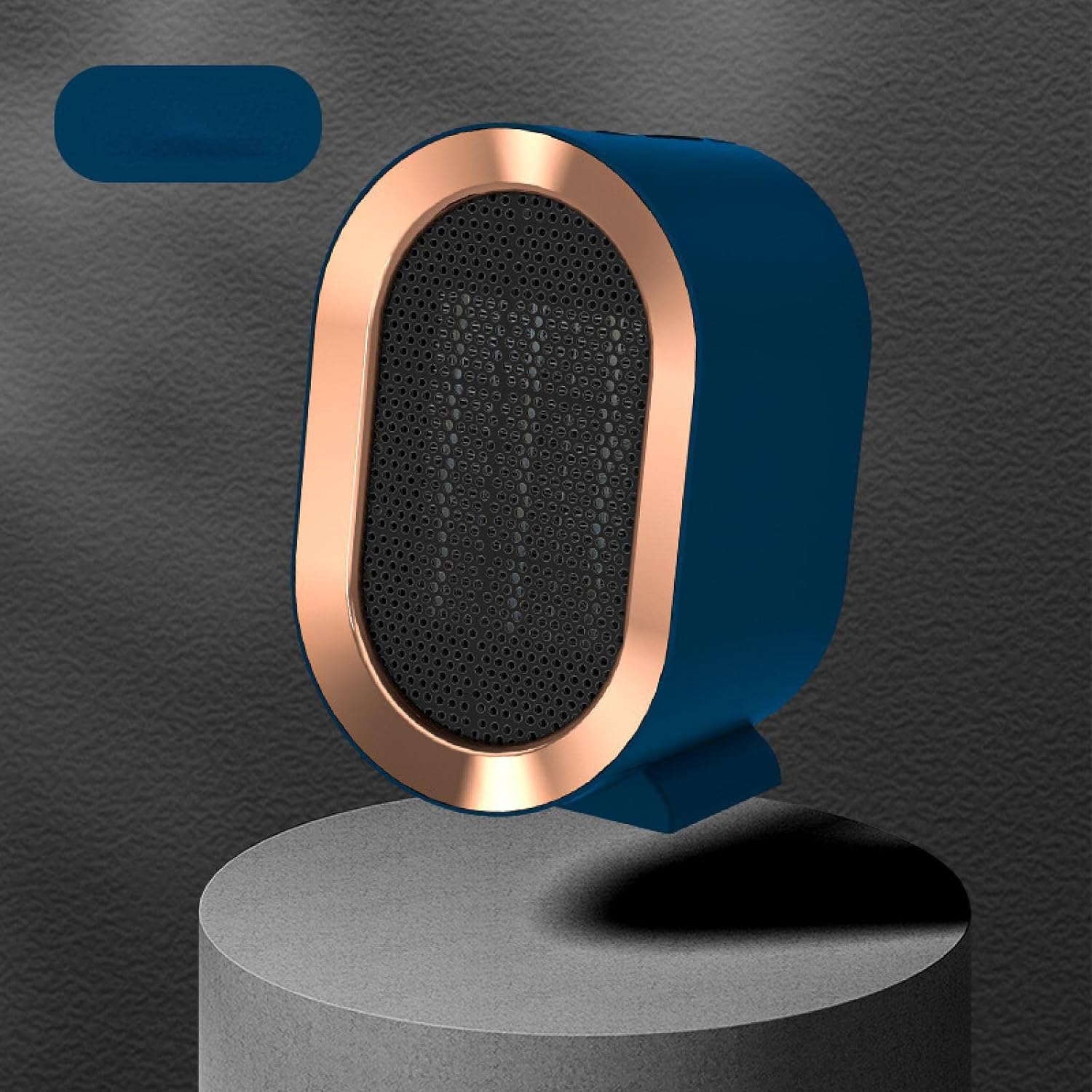 The New Heater Home Desktop Silent PTC Fast hot Bedroom Heater is Safe and Energy-Saving Blue