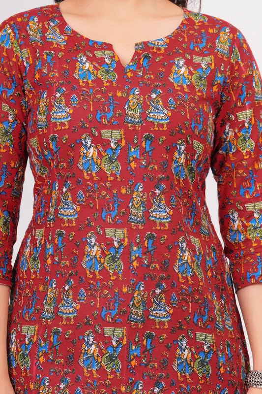 Image of SIROTA Rayon Short Top for Women | Tunic for Jeans | Western Short Kurti | Stylish Straight Ladies Kurta | Ethnic Kurta for Girls