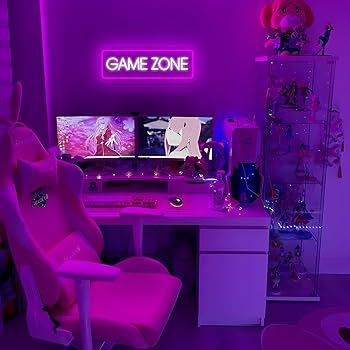 ゲーミングルーム　LED　ネオンサイン　インテリア　3Dウォールパネル　セット 楽天市場】LED ネオンライトゲーミングライト (16”x 11”) サイン
