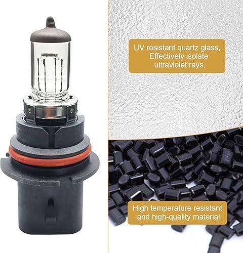 Miniatura 23 de gunhunt 2 bombillas halógenas H4-55W para automóvil, haz de cuarzo de 12 V, luz antiniebla de luz antiniebla de haz bajo/alto, bombilla todo en uno