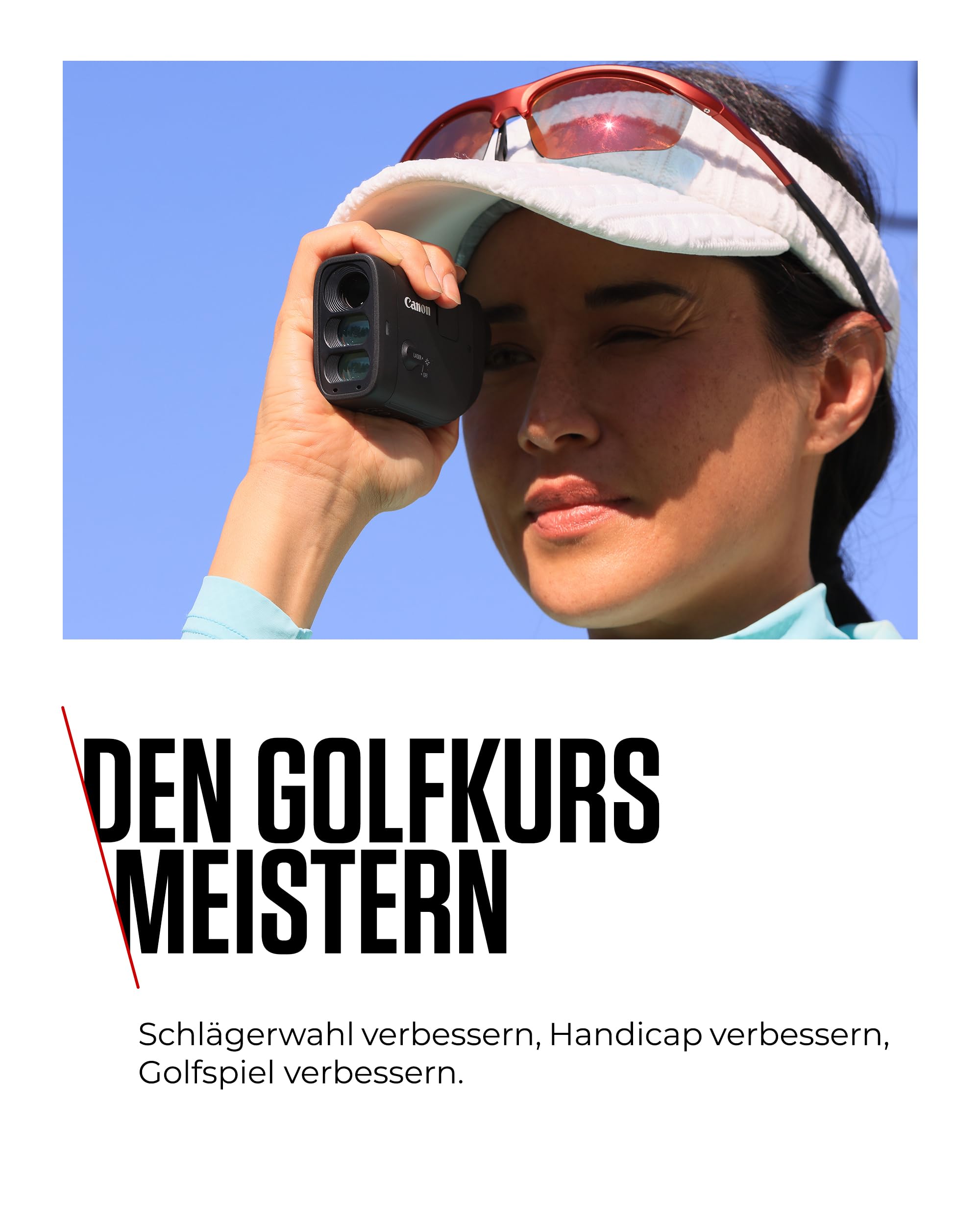 Canon PowerShot Golf-Entfernungsmesser - Rangefinder mit Flag-Lock & Slope Modus an/aus (12x Digitalzoom, 800 Yards Reichweite, Vibrationsfunktion, Digitalkamera, Videofunktionen, Bildstabilisierung)