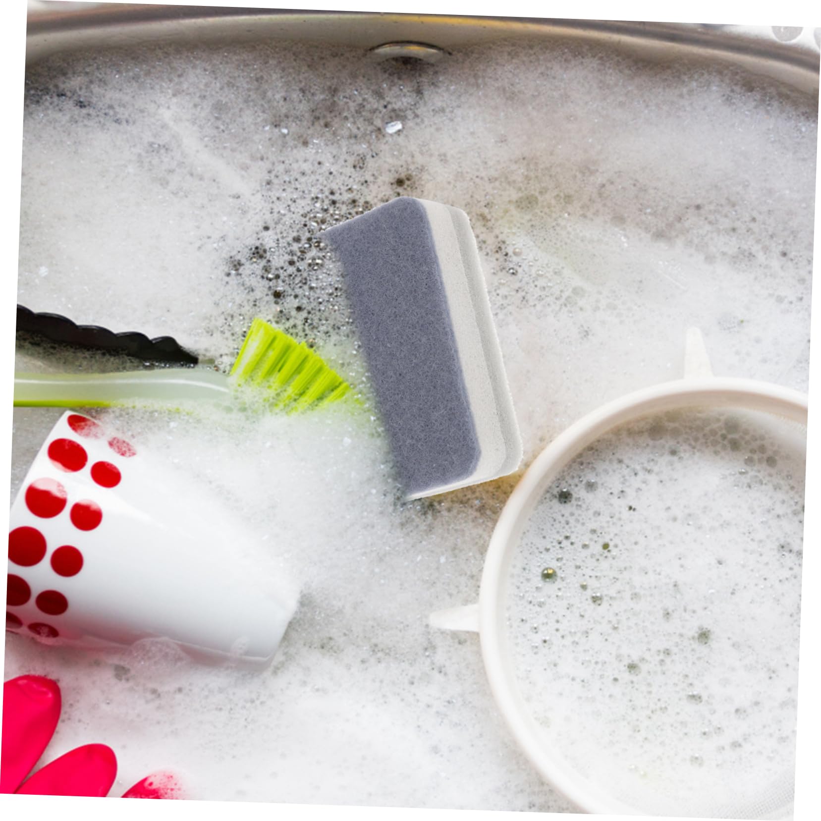 SHERCHPRY 5 Set Pagliette Scrub Sponge Grey Pratico Panno Per La Pulizia Della Cucina Spugna Del Piatto Doppio Mammina Spugnetta Antigraffio Spugnetta Per Lavare I Piatti Grigio 10 Pezzi * 5