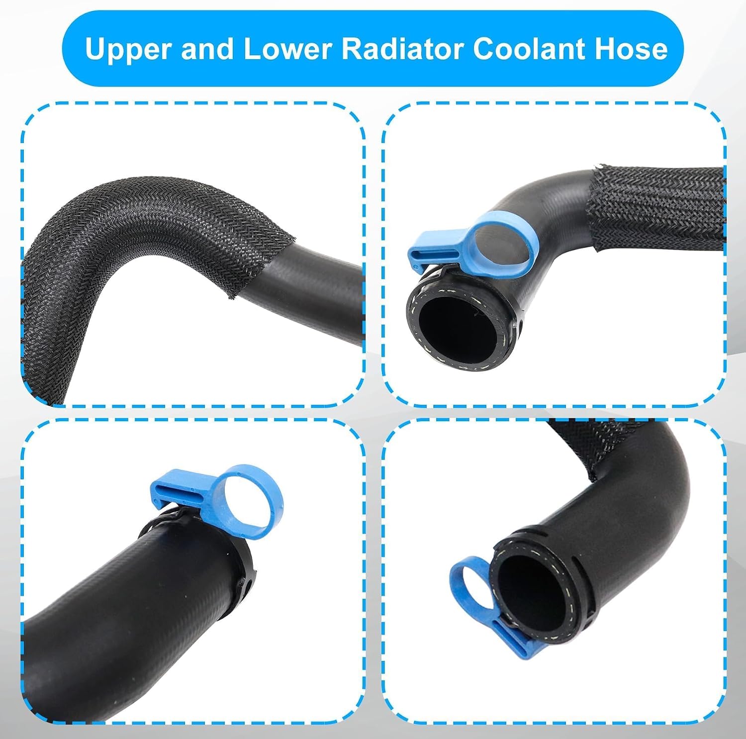 XQSMWF Radiator Coolant Hose Compatible with Chevrolet Malibu 1.5L L4 2016-2021 Inlet Upper 23416969 Coolant Lower Hose 23416973