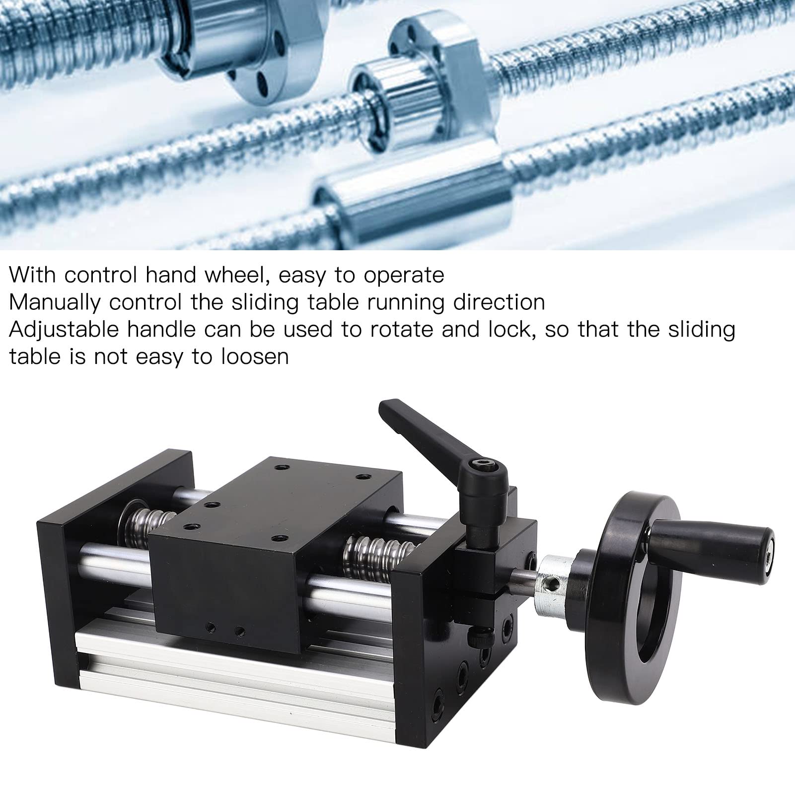 Passo lineare scorrevole, corsa 100mm, protezione riservata 10mm, doppio asse, guida lineare manuale, tavolo scorrevole con volante
