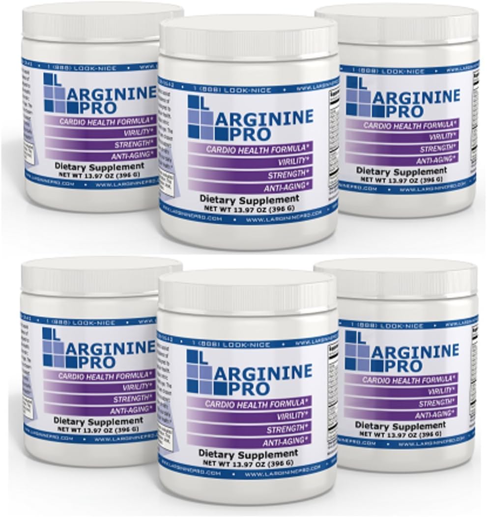 | 5,500mg L-Arginine Plus L-Citrulline 1,100mg Grape Powder Drink Mix Supplement for Increased Nitric Oxide Production