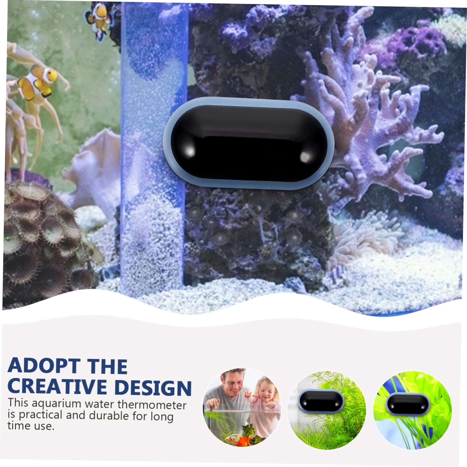 BESPORTBLE 4stücke Wassertankthermometer Mit -anzeige Für Aquarien Hochpräziser Temperaturmesser Für Fischbecken Und Terrarien Wiederverwendbar Installieren Und Abzulesen Temperaturgenau