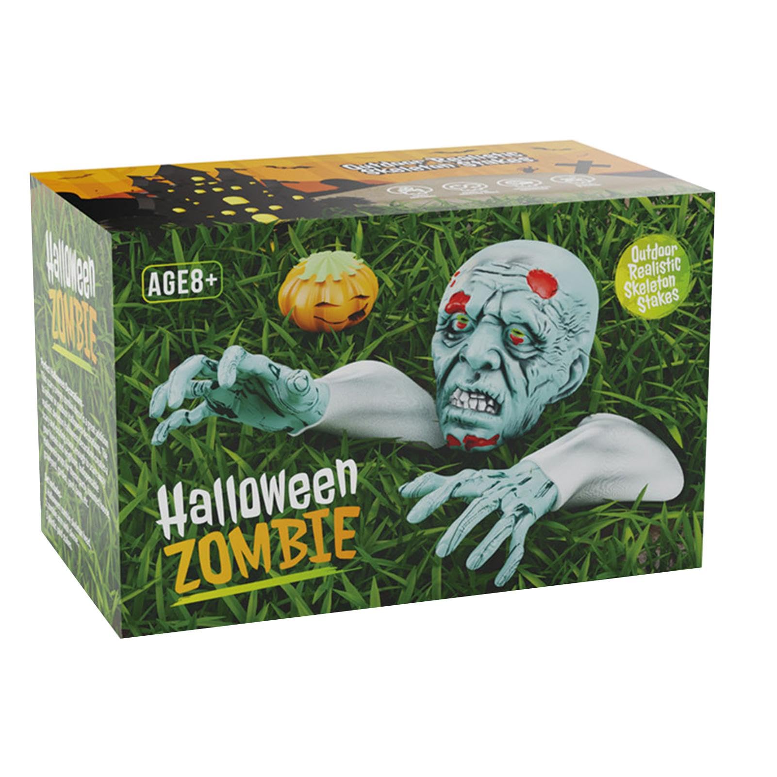 AOGU 6 Paletti Scheletro Per Halloween – Decorazioni Da Esterno E Interno – Braccia E Teschi Realistici Per Giardino