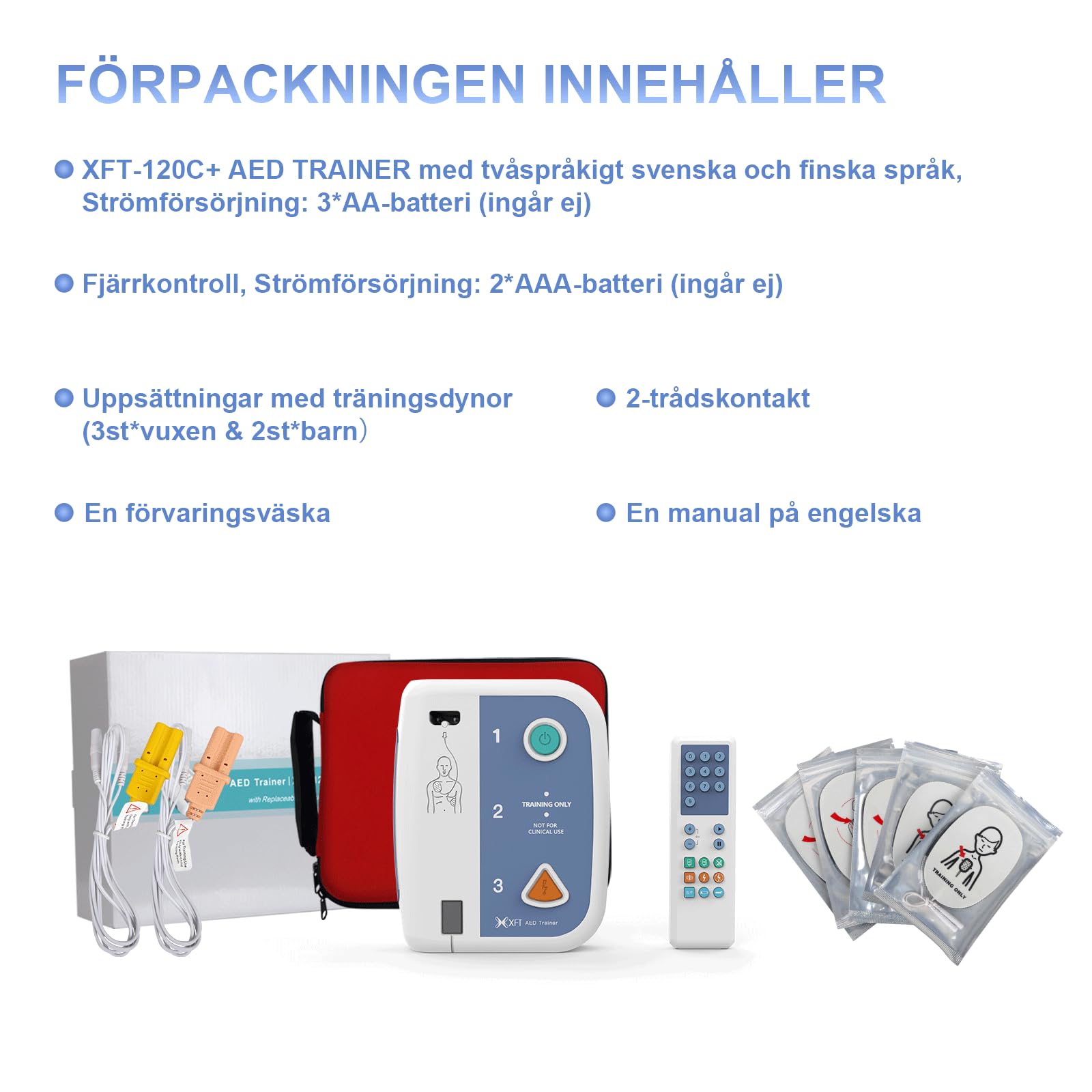 Entrenador AED Sueco y Finlandés (120C+)